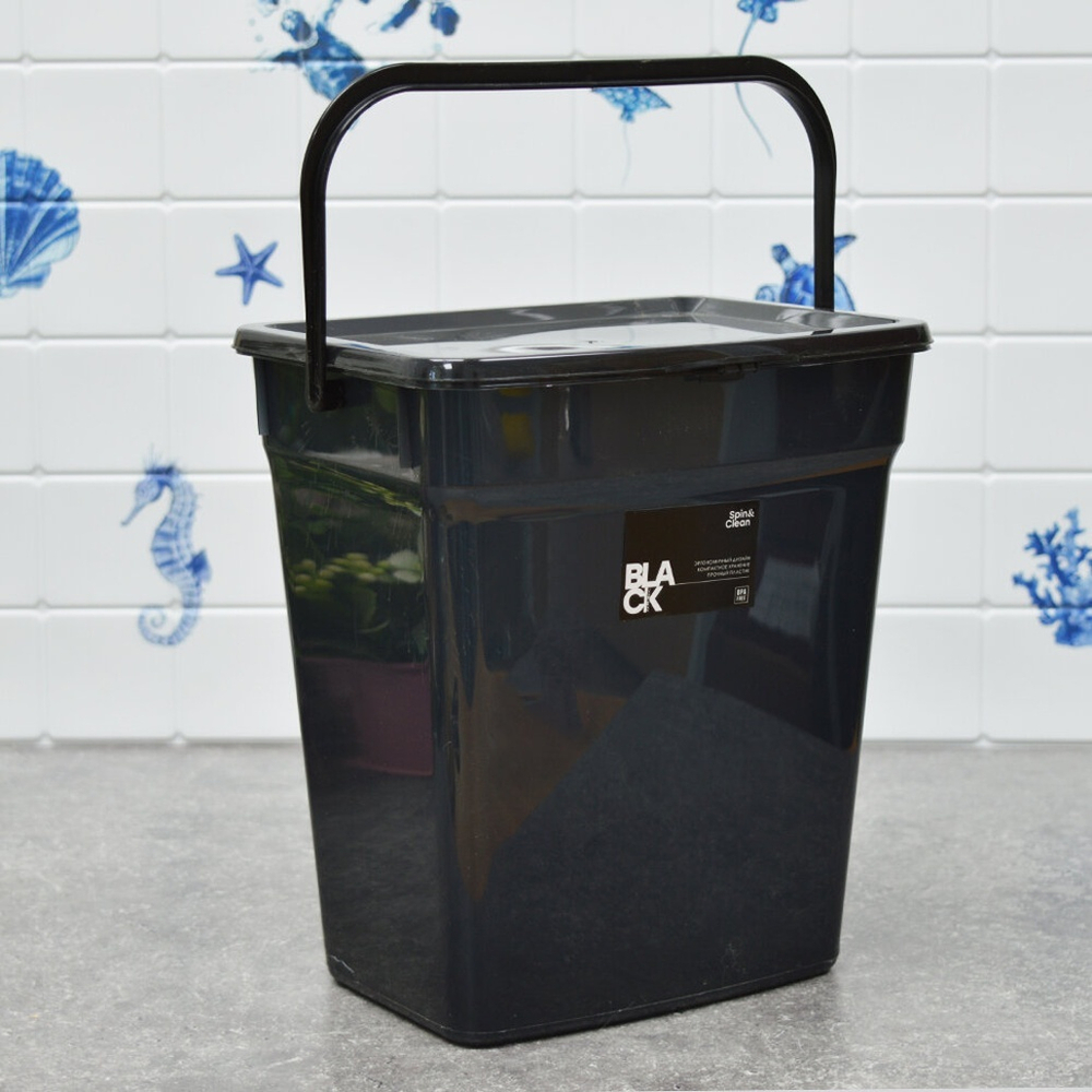 Контейнер для стирального порошка 6л "Black"