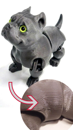 Уценка! Подвижный американский бульдог, игрушка антистресс, серый