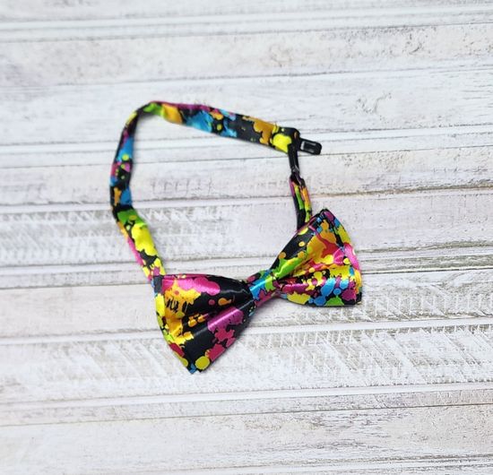 Галстук бабочка классика, лайм глянец