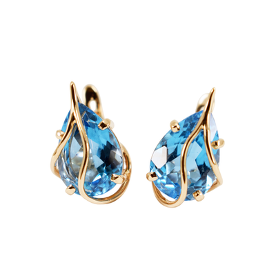 Серьги Топазовая капля