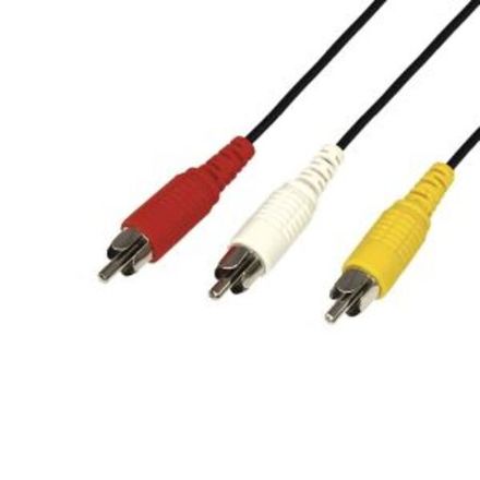 Шнур 3 RCA - 3 RCA, 7м, черный REXANT
