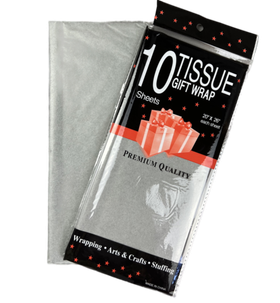 Бумага тишью Серебро 50х66 см (10 листов)