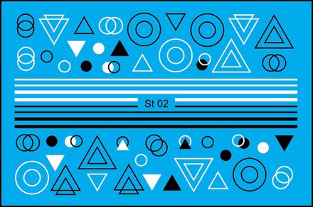 Gurunail Наклейки ультратонкие для ногтей на клеевой основе ST02