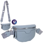 Сумка женская через плечо «ИМАНИ», цвет небесный, три кармана, 24*19*7*5см (лейбл Ultramarine)