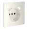 Накладка для розетки с заземлением и защитными шторками, с USB A+A, S70 (хлопок) vls000913