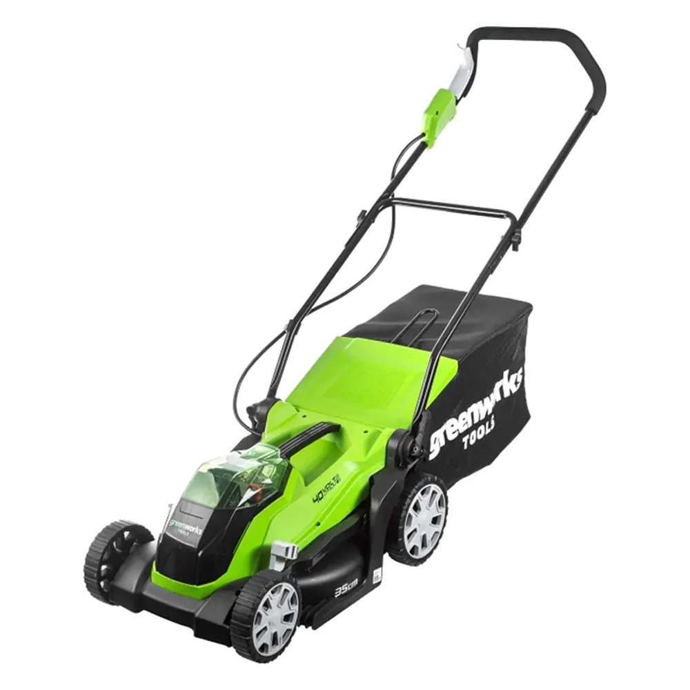 Аккумуляторная газонокосилка Greenworks G40LM35K3 40В (1 x 3 Ач, ЗУ) нож 35 см, 2501907UE