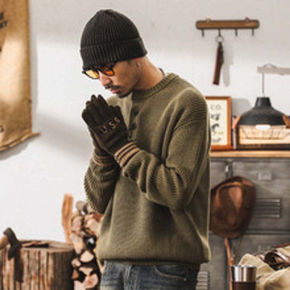 Свитер вязанный мужской Американский