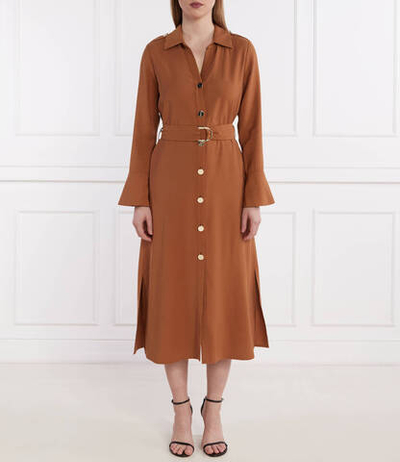 Платье с ремешком chemisier Liu Jo - коричневый(CA4239 T5826)