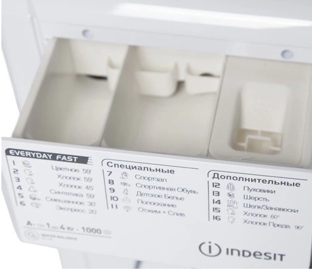 Стиральная машина INDESIT EWUC узкая 34 см, 4 кг, 1000 об/мин