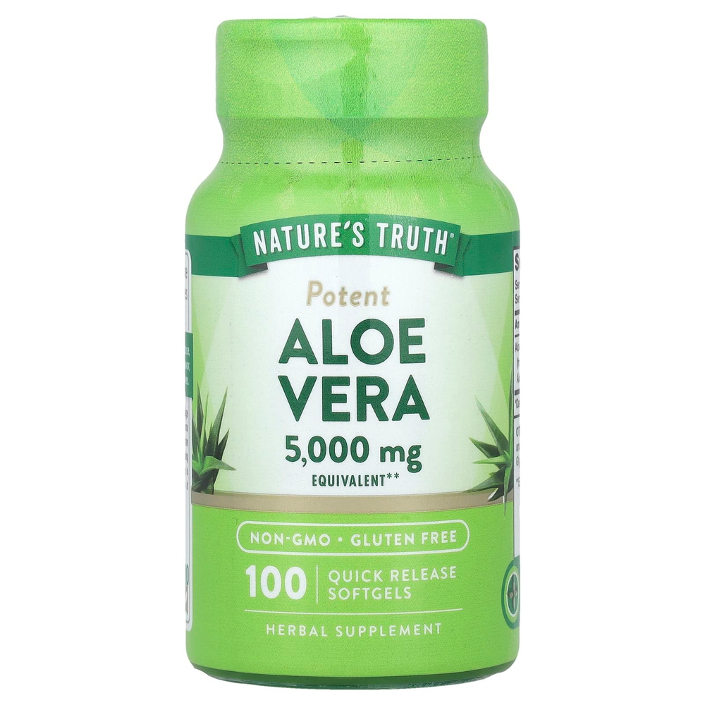 Nature's Truth, Алоэ вера, 5000 мг, 100 капсул быстрого действия