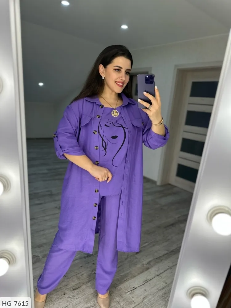 Костюм тройка HG-7612 Фабрика Моды