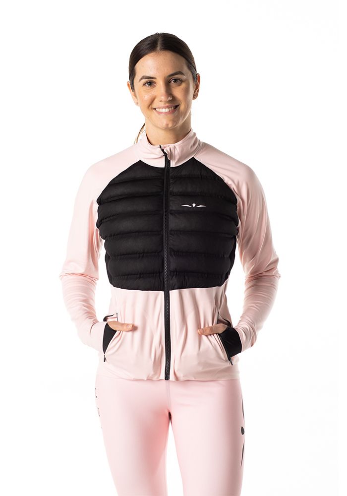ЛОНГСЛИВ С ПУХОВОЙ ВСТАВКОЙ ЖЕНСКИЙ LONG SLEEVE DOWN PUFFER | ROSE QUARTZ