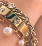 Браслет Dyrberg Kern BELLA I SG CRYSTAL 390112