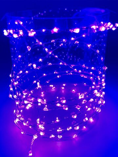 Гирлянда светодиодная "НИТЬ-РИС" цвет фиолетовый 189LED,GS IP44 4.5V6W адаптер MAG-G092-033