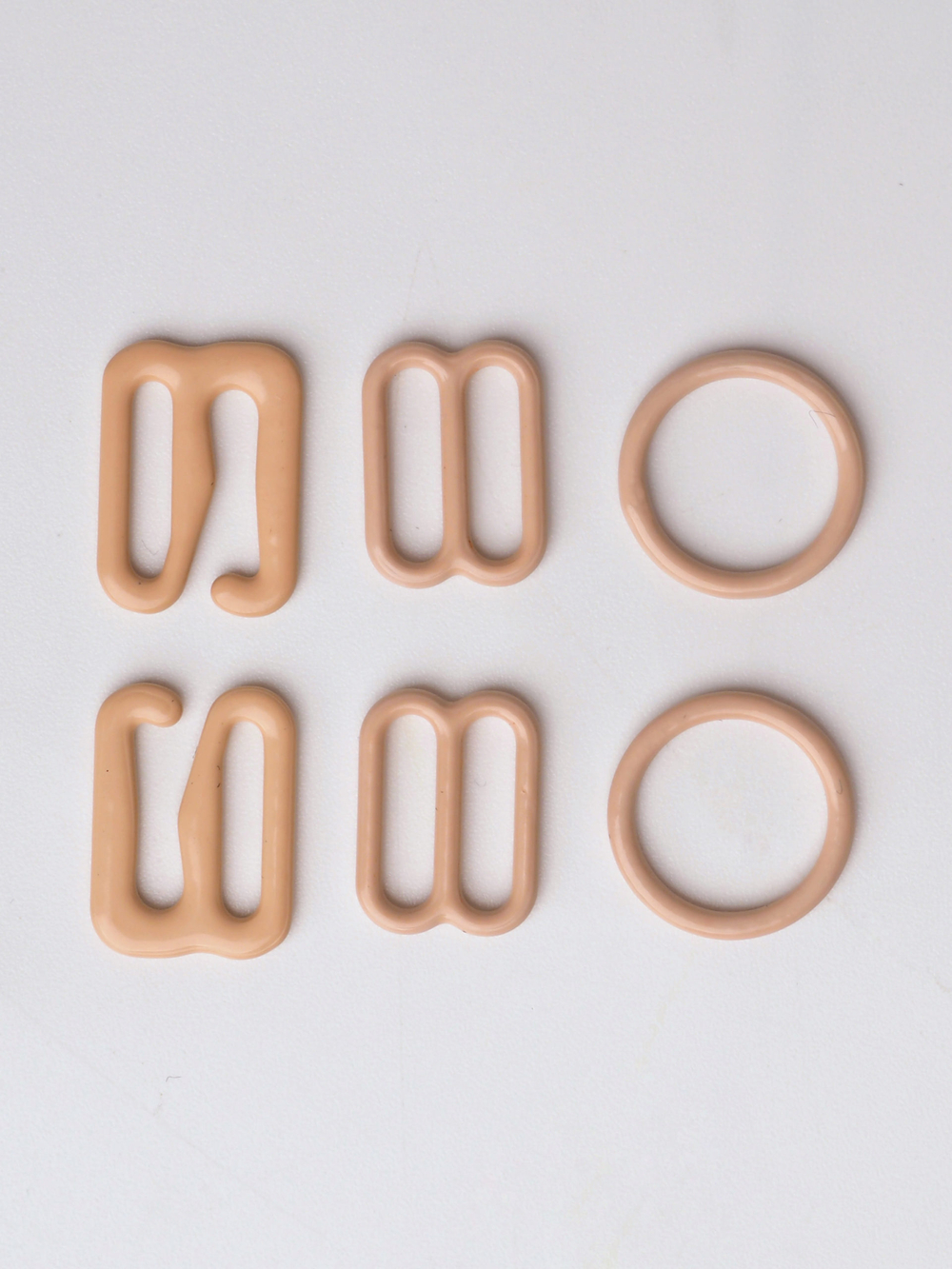 Кольцо, регулятор, крючок для бюстгальтера бежевый 1 см