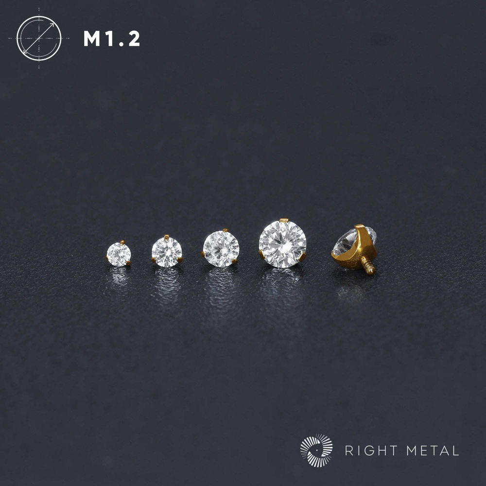 Cubic Zirconia Crystal PVD Yellow