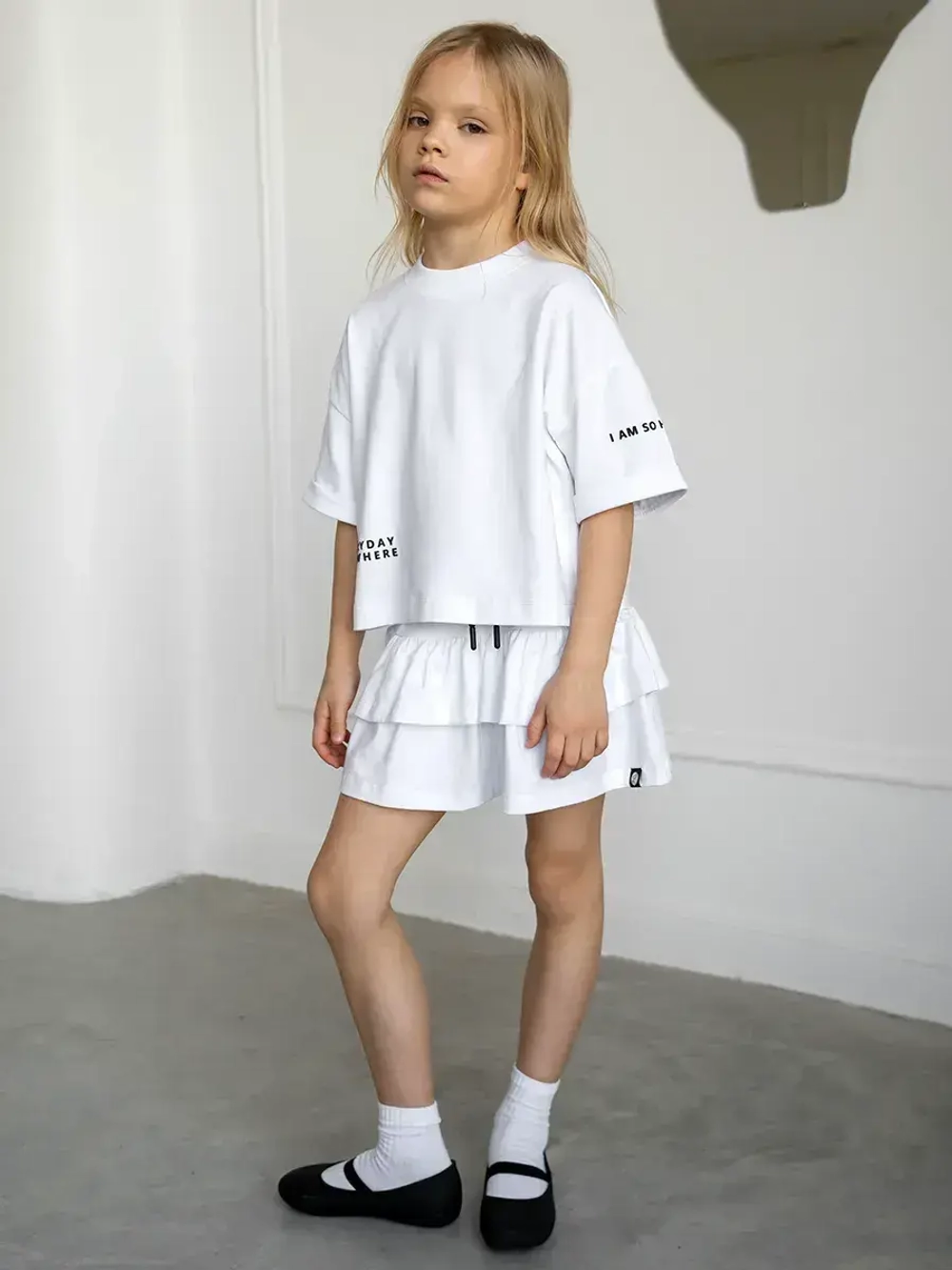 Костюм летний трикотажный футболка и юбка шорты