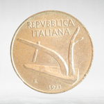 Italy 10 Lire 1971 R, VF