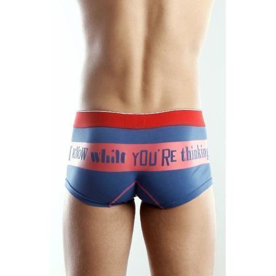 Мужские трусы боксеры DIESEL темно-синие с надписью