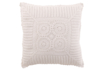Подушка декоративная "Кружево" белая 45x45x10см Хлопок