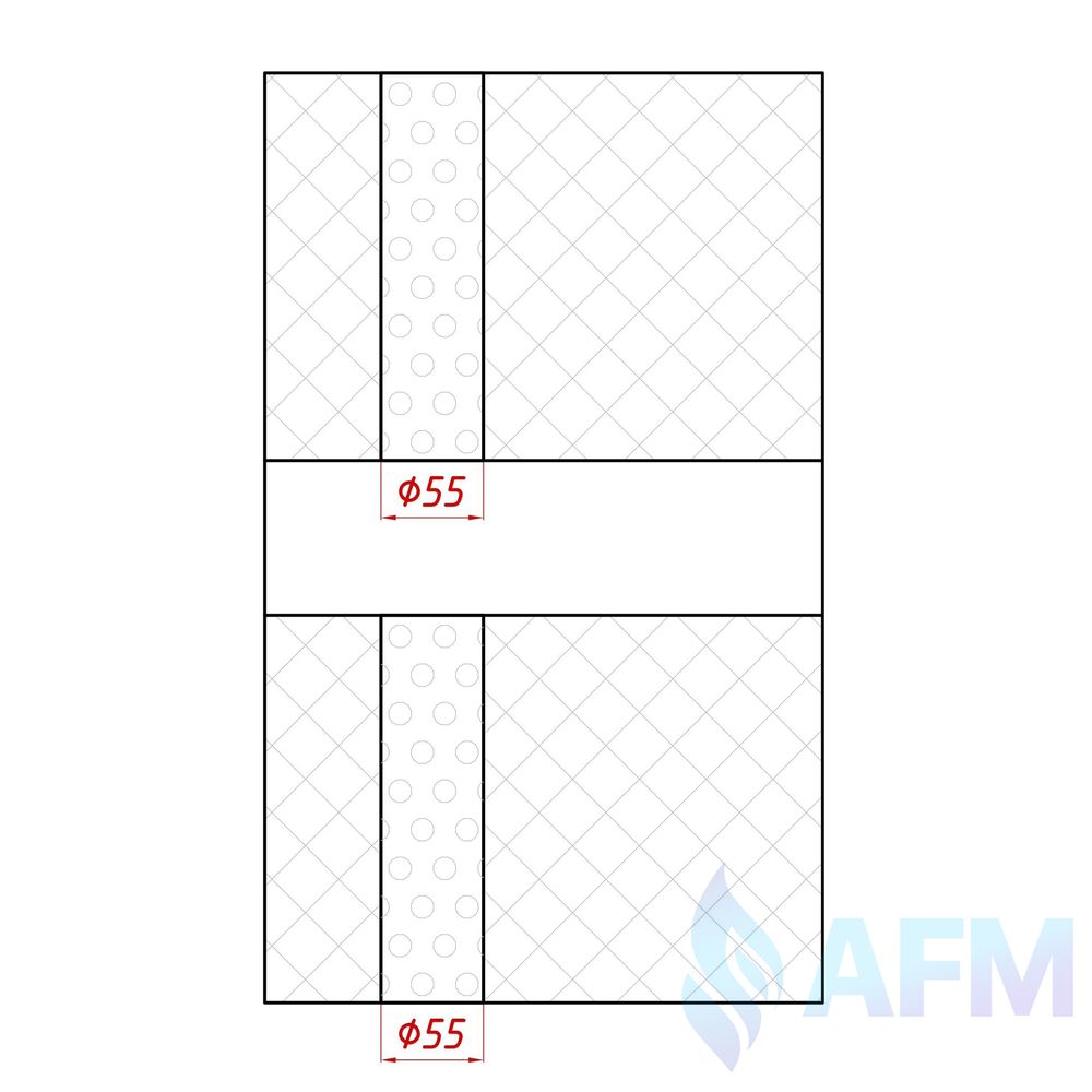Глушитель универсальный нерж., набитый, камера 5.4.18.450 &quot;AFM&quot;