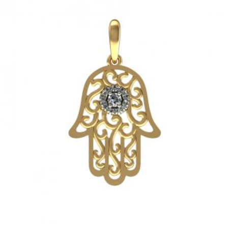 Подвеска из золота с фианитами