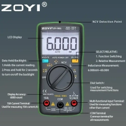 ZT-102L ZOYI автоматический мультиметр с индуктивностью и поиском проводки