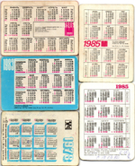 Набор из 5 переливных (стерео) Календариков . Мультфильмы СССР 1978, 1983, 1985, 1986 гг.