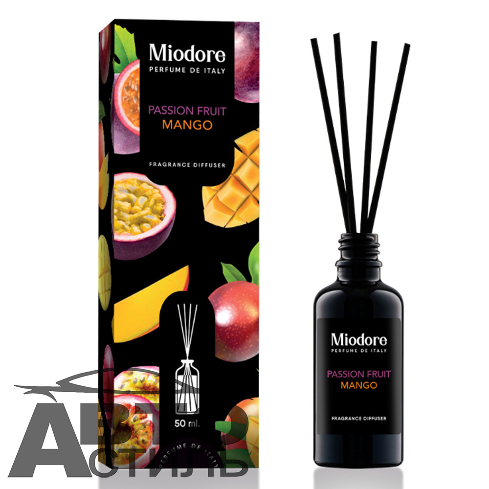 Ароматизатор-диффузор  MIODORE  50мл PASSION FRUIT-MANGO (МАРАКУЙЯ И МАНГО)