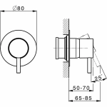 Смеситель для душа Cisal LESS NEW LN00300040