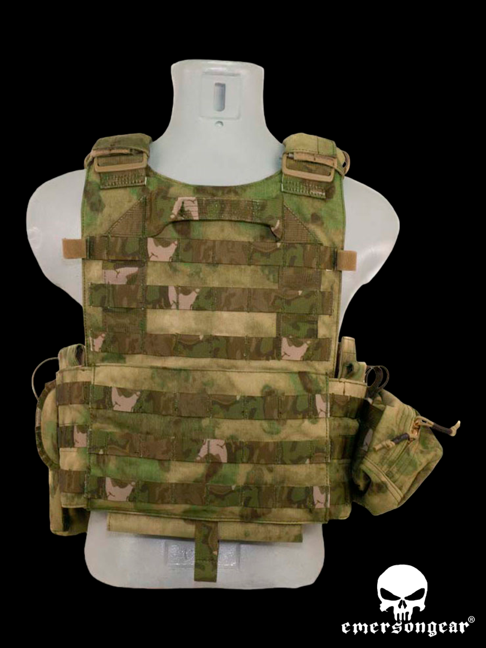 Бронежилет EmersonGear LBT6094A Style Plate Carrier w 3 pouches (EM7440G). Мох