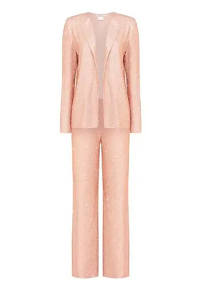 Костюм брючный с кристаллами