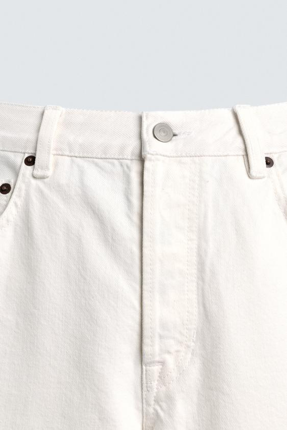 ZARA X AARON LEVINE ДЖИНСЫ STRAIGHT FIT, БЕЛЫЙ