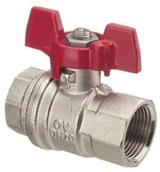 Кран шаровый Oventrop Optibal 3/4" ВВ арт. 1076106 маховик из алюминия