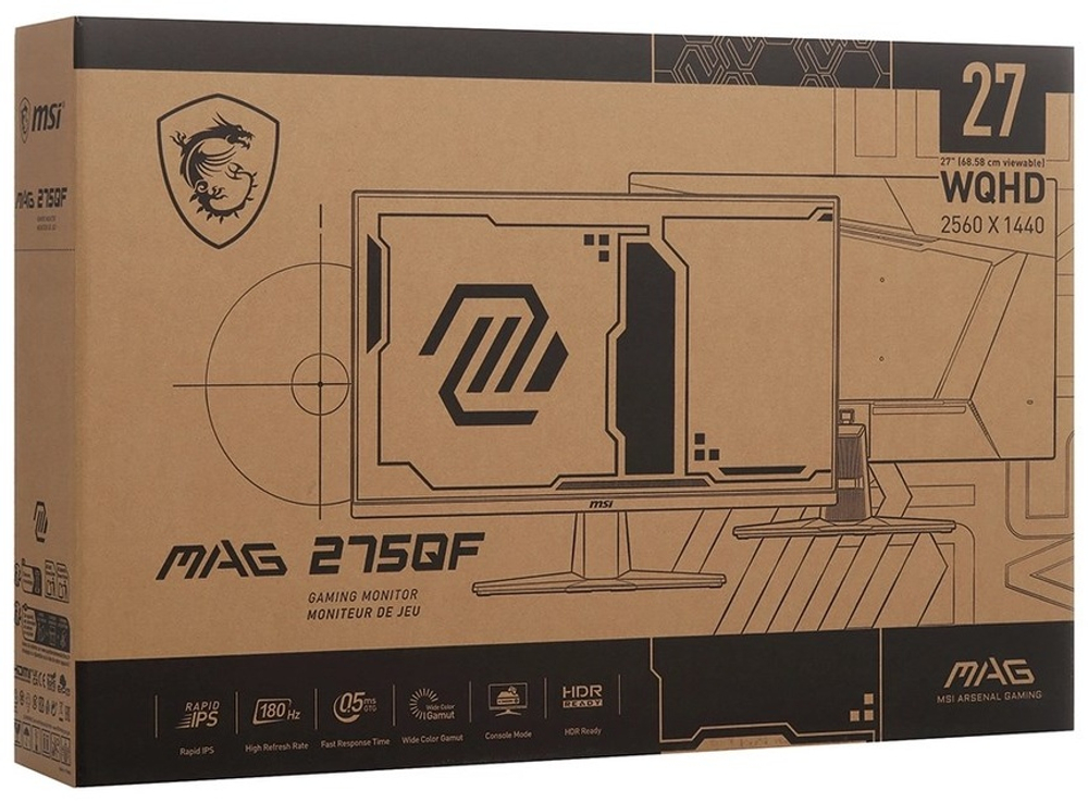 Монитор 27" MSI MAG 275QF черный