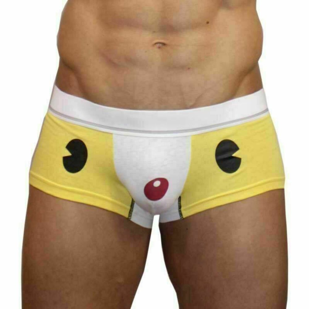 Мужские трусы хипсы с мультяшкой желтые Superbody Cartoon Bear Yellow Boxer