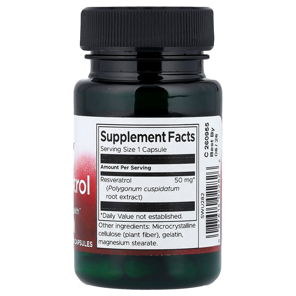 Swanson, ресвератрол, 50 мг, 30 капсул