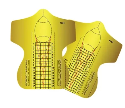 Формы для наращивания ногтей бумажные Экстра длина золотистые  GC 500 шт.