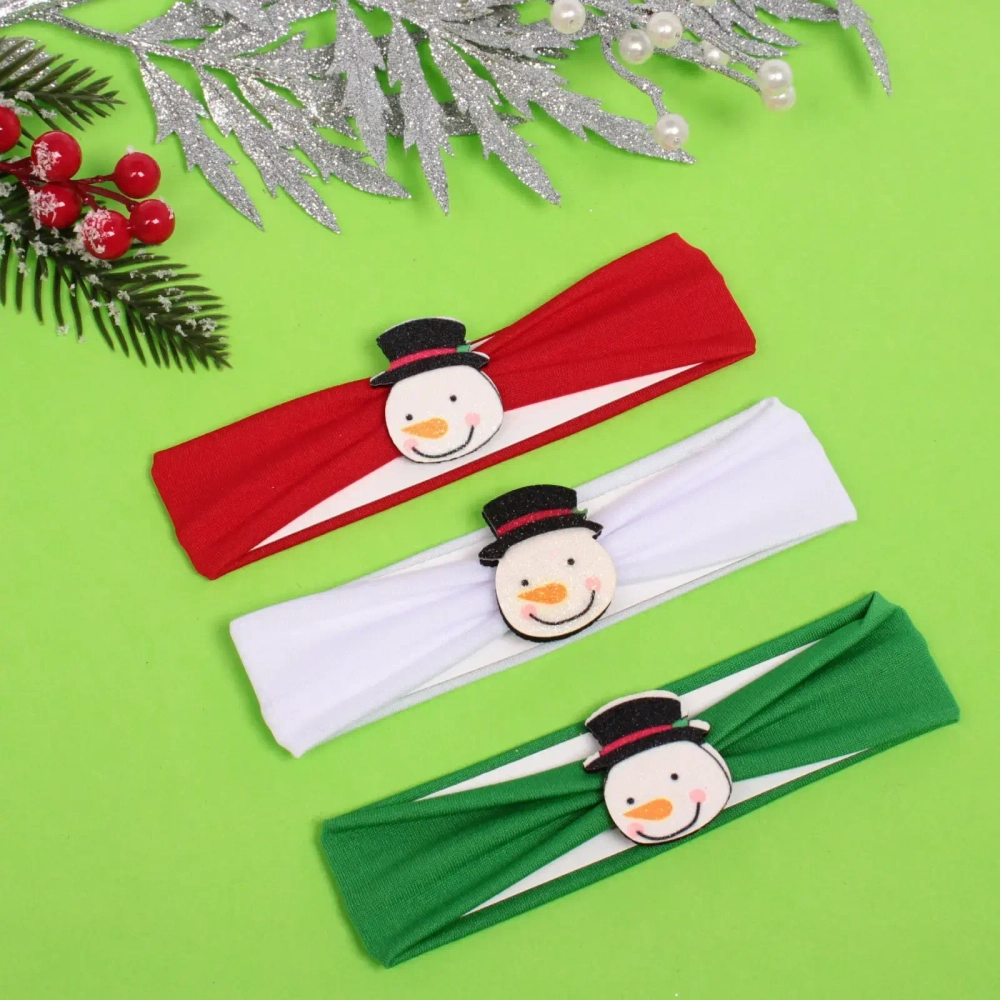 Повязка на голову детская «New Little Mi Mi - Снеговичок Бамби», микс 3 цвета, 4*16.5см