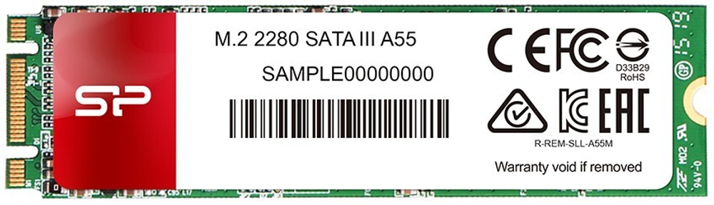 Накопитель SSD M.2 2280 Silicon Power SP512GBSS3A55M28 512 ГБ