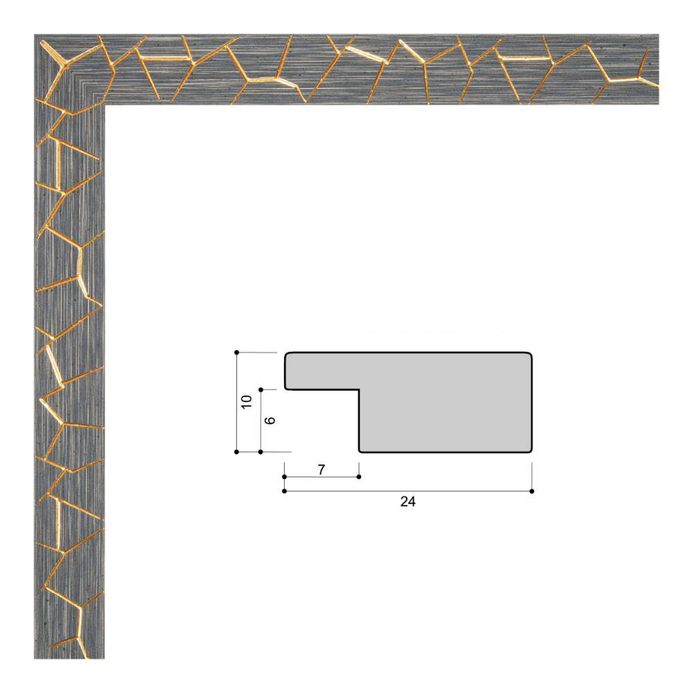 Фоторамка 10х15 см тёмно-серая, линии, арт. 1015.734977