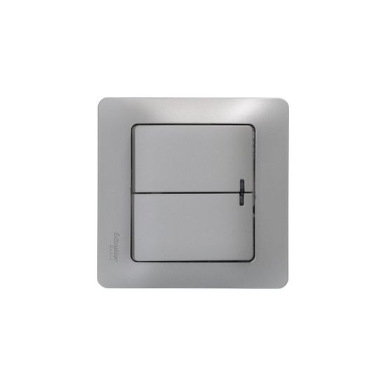 Выключатель 2-кл. СП Glossa 10А IP20 (сх. 5а) 10AX с подсветкой механизм платина SE GSL001253