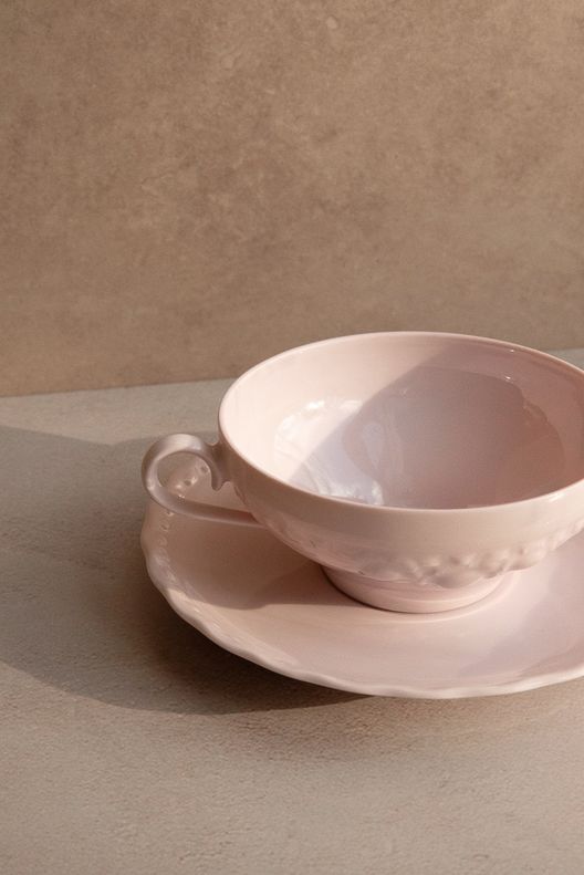 Винтаж Бульонная пара, розовый фарфор / Deladushevnie