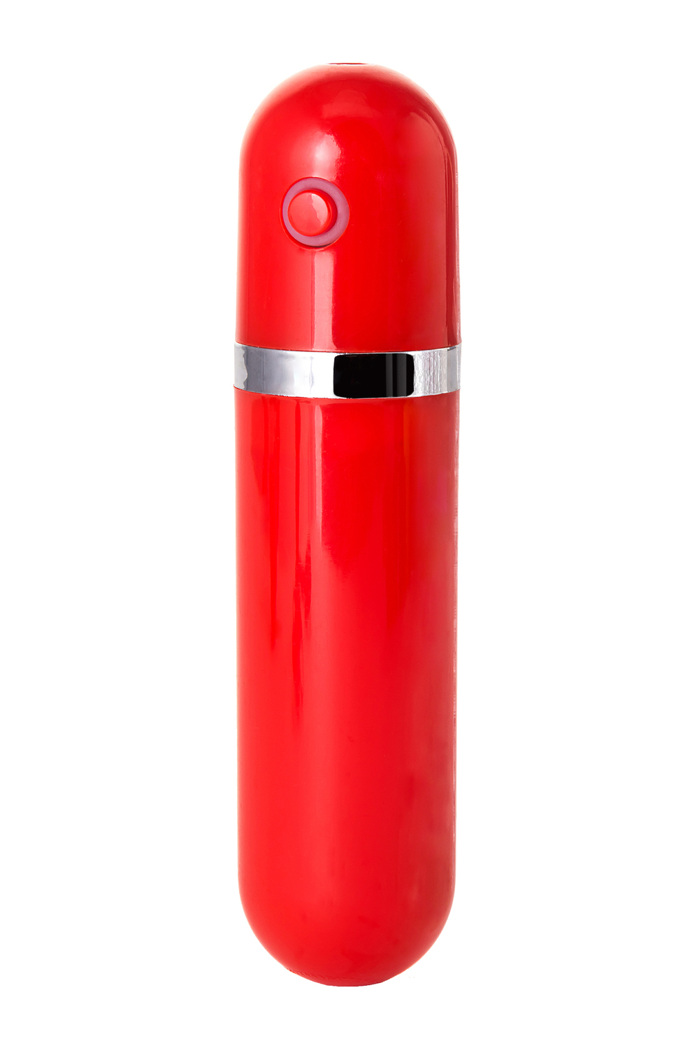 Анальная втулка с вибропулей красная 8 см