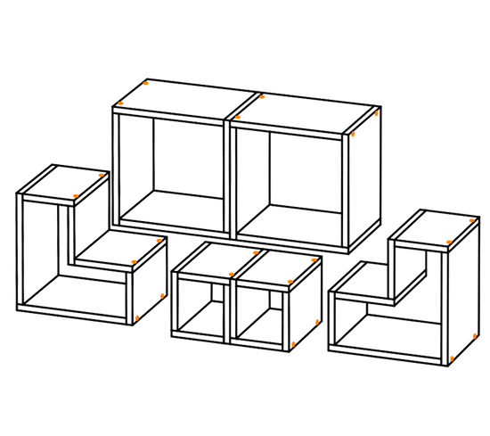 Смарт-1 (bts) Полка (Секция универсальная) крафт