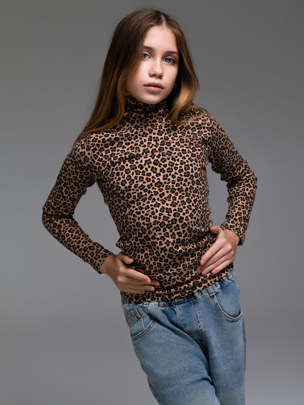 Водолазка/Леопардовый/LRTT-254/00-0030741/140