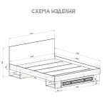 Кровать 1,6 Софт КР-16 белый/эмаль белая F26