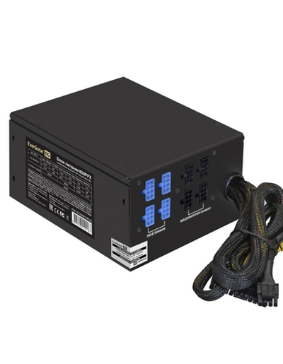 Exegate EX292336RUS-S Блок питания 750W ExeGate 750PPX (ATX, APFC, SC, КПД 80% (80 PLUS), 14cm fan, 24pin, 2x(4+4)pin, 6xPCI-E, 8xSATA, 4xIDE, Cable Management, RTL, black, кабель 220V с защитой от вы