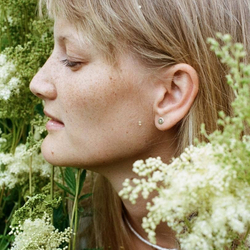 серьги (пара) «луна» из желтого золота