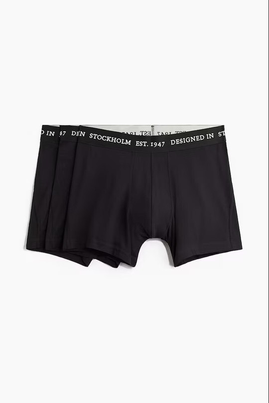 H&M Набор трусов-боксеров ( 3 шт.), черный